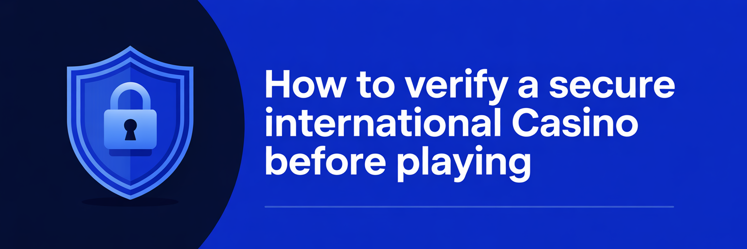 How to Verify a Secure International Casino Before Playin